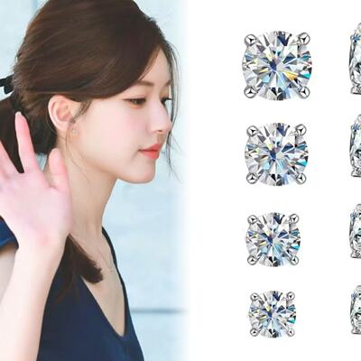 赵露思同款莫桑石耳环