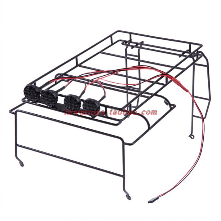 1/10攀爬车配件RC4WD路虎D90车壳行李架 CC01金属车架防滚顶架