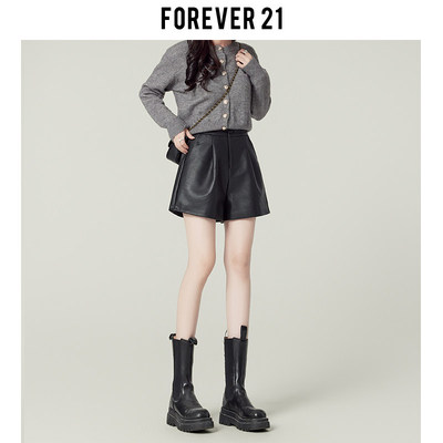 Forev21美式辣妹黑色PU皮