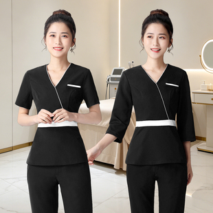 spa技师高级气质夏美容师美容院皮肤工作服足疗足浴泰式按摩套装