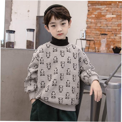 男童加绒卫衣一体潮高领打底