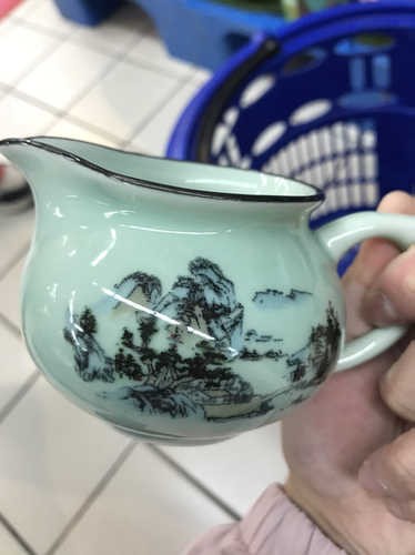 陶瓷家用绿釉单个茶具配件茶海