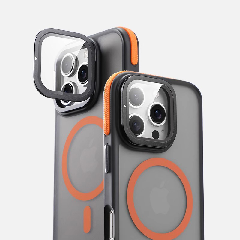 适用于苹果16ProMax手机壳iPhone15Pro新款14pro镜头盖支架13ro保护套12全包防摔磁吸高级感超火2025磨砂外壳
