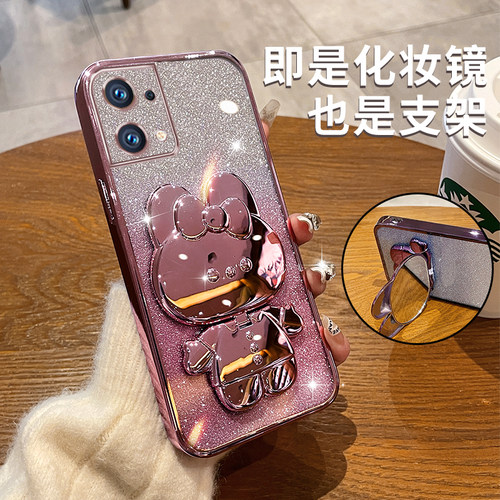 OPPOreno9手机壳硅胶卡通补妆镜