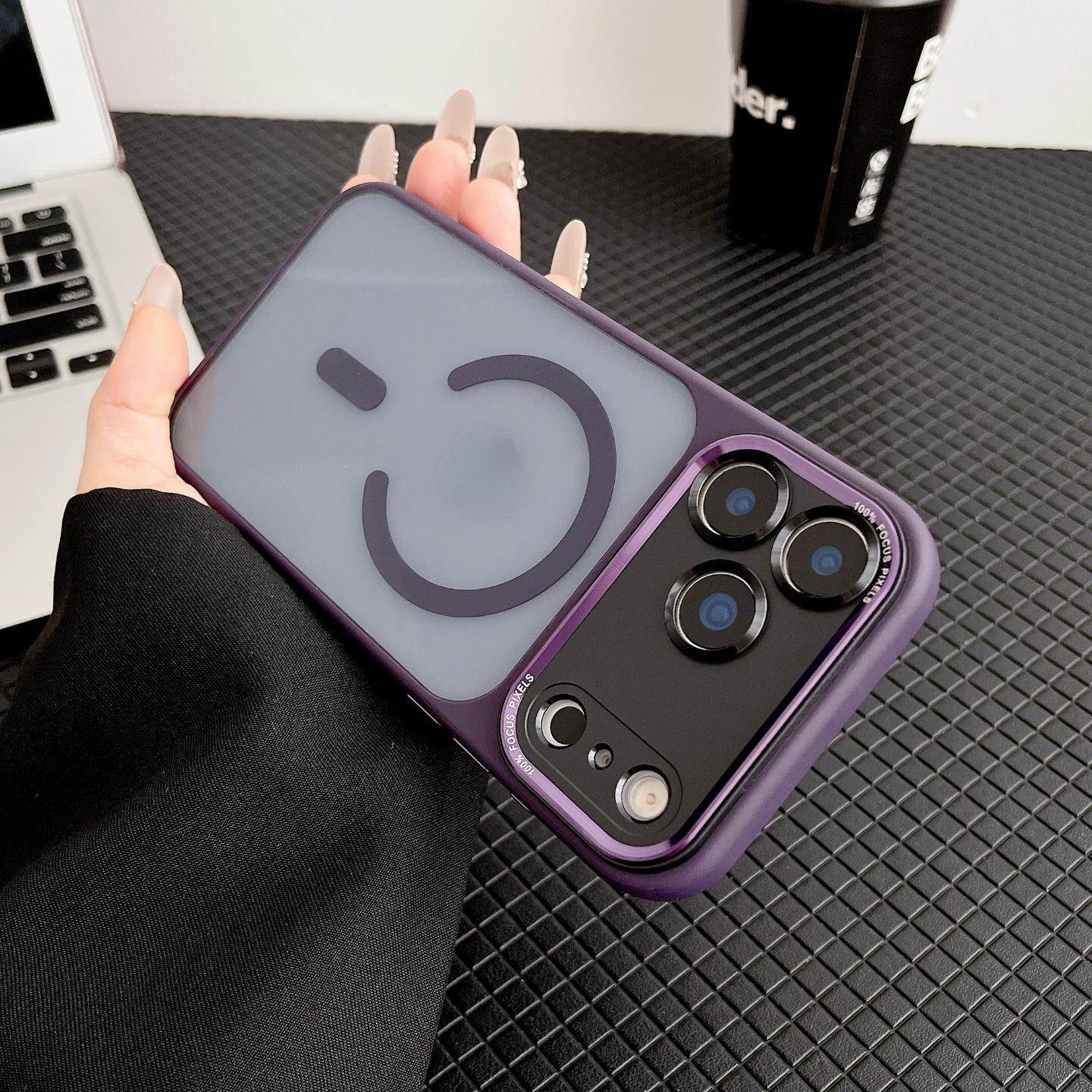 精孔字母镜头适用于苹果17promax新款磁吸手机壳iphone16pro肤感边框15Pro透明14PM小众13防摔12男女保护套