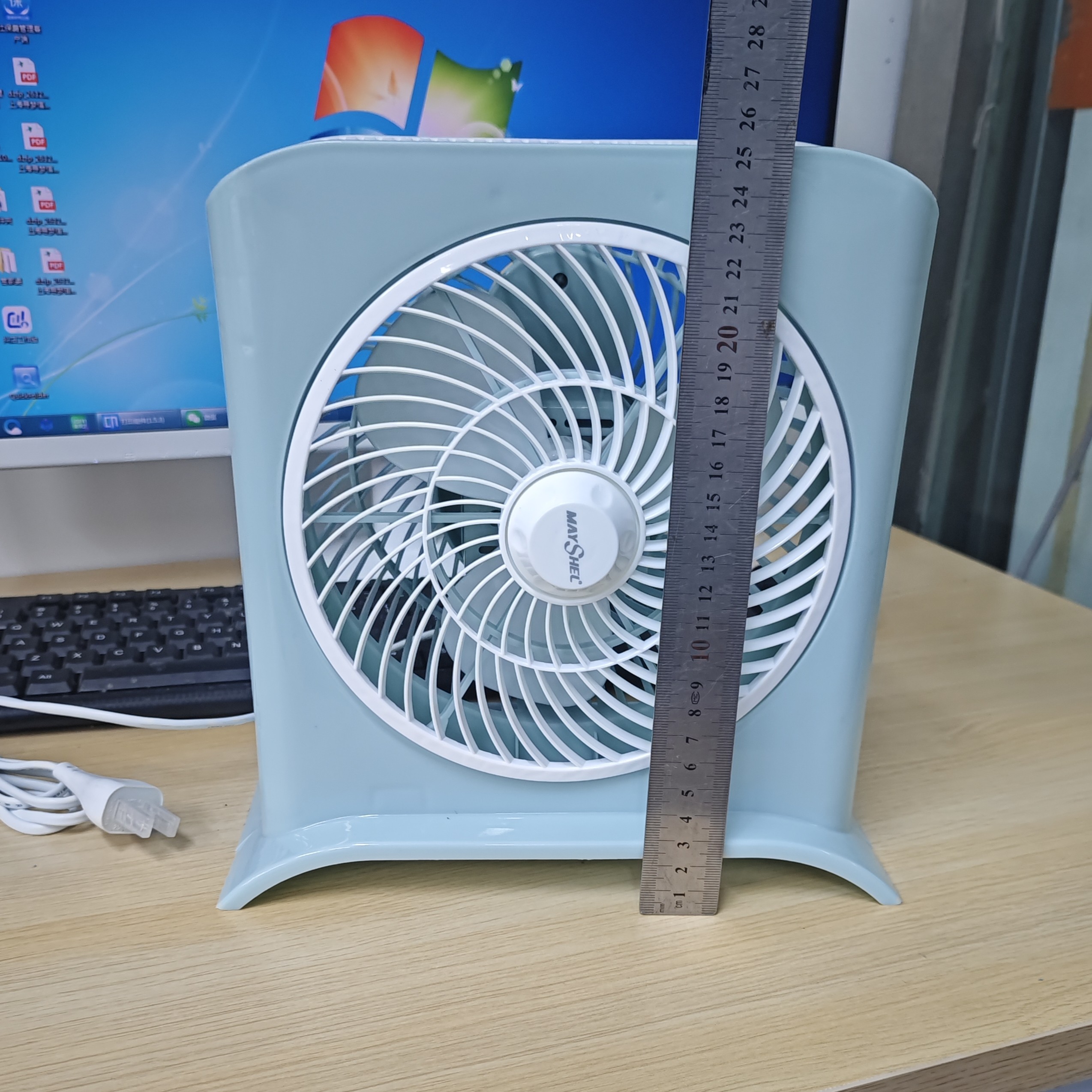 美诗儿电风扇台式家用静音迷你小型风扇学生宿舍家用办公桌转页扇