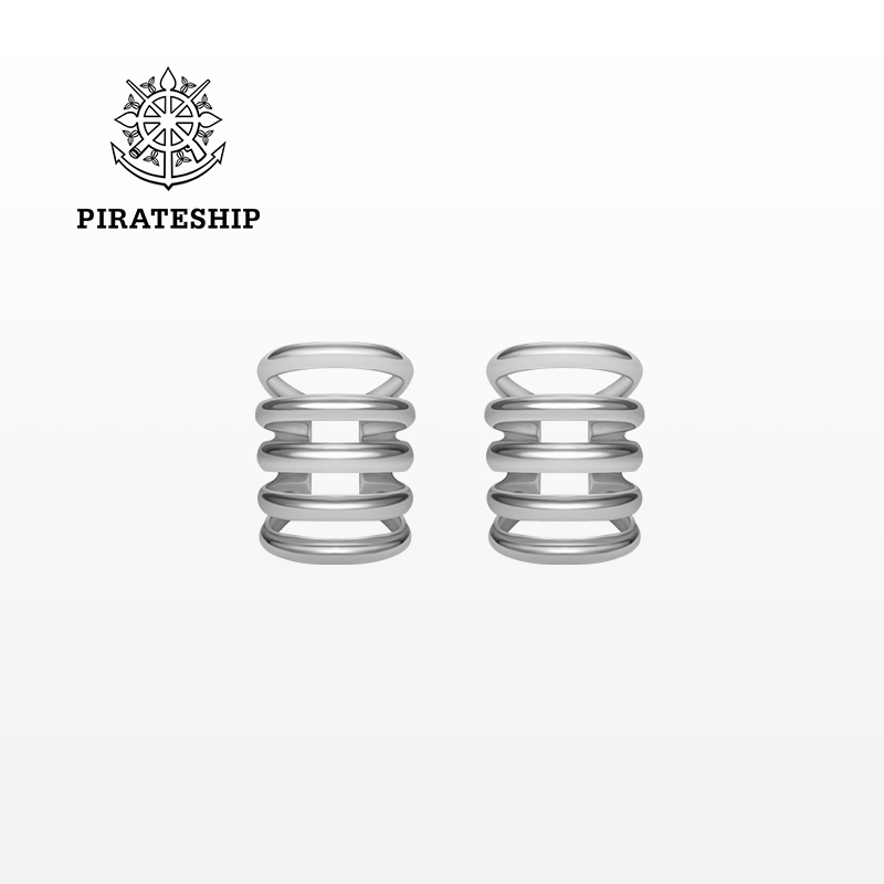 海盗船银饰耳夹女小众设计高级感