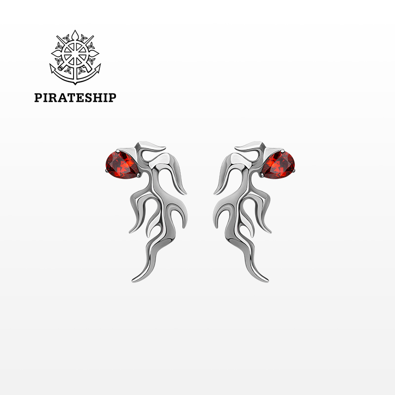 海盗船银饰耳环女高级感轻奢风
