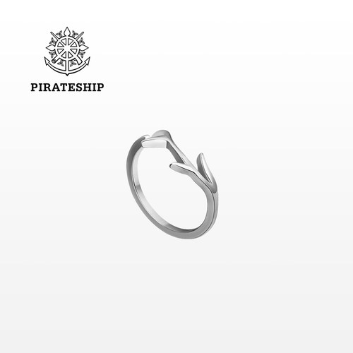 海盗船银饰鹿角戒指女轻奢小众