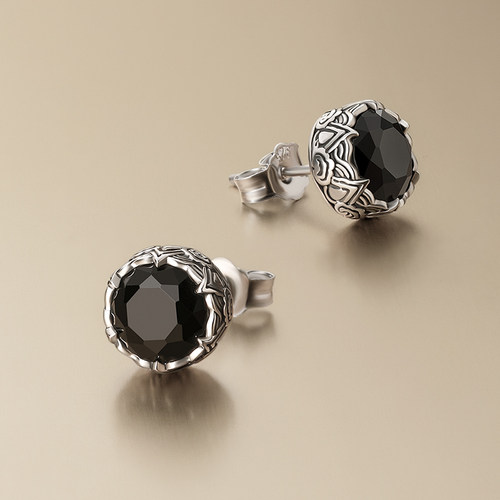 黑玉髓银饰海盗船气质女