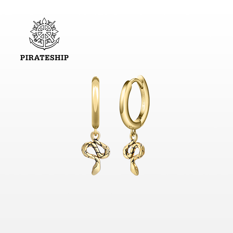 海盗船银饰本命蛇年耳坠款