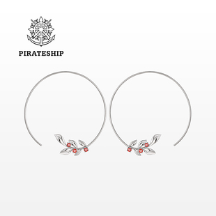 潮耳坠女气质高级感耳圈夸张 海盗船小众设计耳饰银耳环2022年新款
