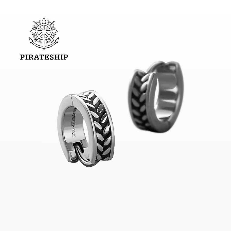 海盗船麦穗耳圈女复古新款耳饰