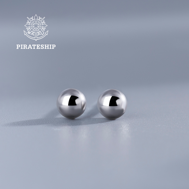 海盗船银饰养耳洞素银简约耳钉