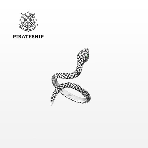 海盗船银饰2025蛇年本命年戒指女生肖蛇轻奢高级感可调节开口尾戒