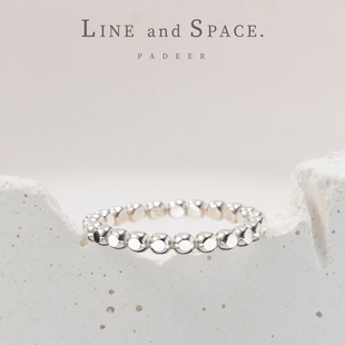 925纯银骰子小方糖戒指 食指素圈戒指环 女闺蜜关节戒指简约个性