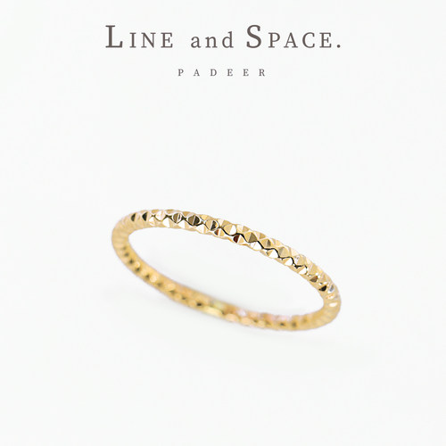 14K包金闪亮刻面戒指尾戒女小指