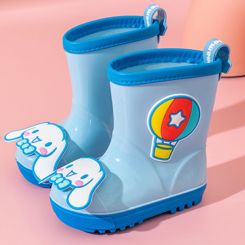 玉桂狗儿童雨鞋软底防滑防水耐磨
