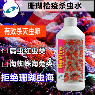美国两只小鱼珊瑚检疫杀虫水(无碘安全配方,不伤珊瑚)500ml