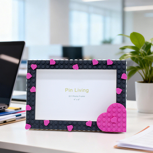 拼忆DIY心有所属情人节积木相框摆台手工制作创意活动送爱人礼品
