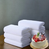 擦拭烘焙专用毛巾白色毛巾擦手吸水不掉毛方巾幼儿园抹布做蛋糕