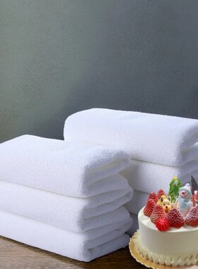 擦拭烘焙专用毛巾白色毛巾擦手吸水不掉毛方巾幼儿园抹布做蛋糕