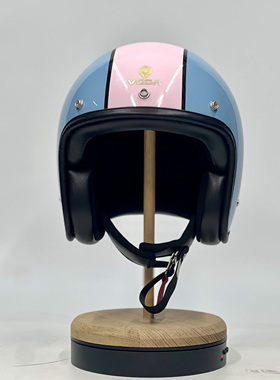 蓝粉VEDA头盔男女3C四季踏板碳纤维摩托车姜戈凯旋RA幼兽四三半盔