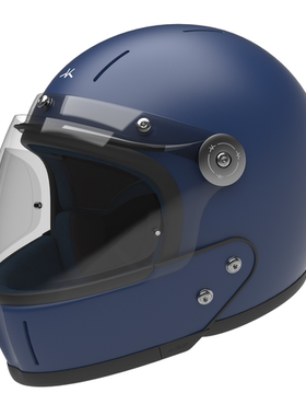 财富蓝哑光VELDT摩托车头盔3c认证机车男女骑行电动安全盔