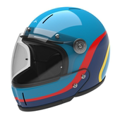 环法拉力蓝赛车头盔法国VELDT摩托车头盔男女3c认证机车电动车盔