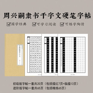 周兴嗣隶书千字文硬笔字帖 曹全碑风格 成人学生练习临摹古帖