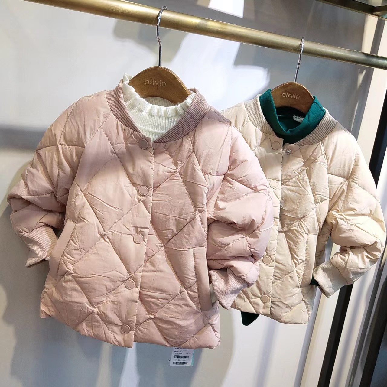 韦氏女童羽绒服秋冬新款时尚洋气中大童宝宝羽绒内胆外穿羽绒外套