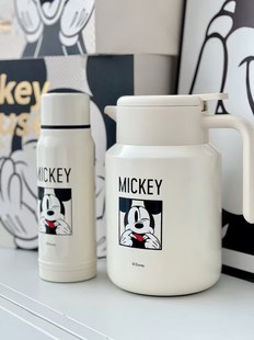 GERM迪士尼保温壶家用水壶大容量316L不锈钢热水瓶办公开水杯套盒