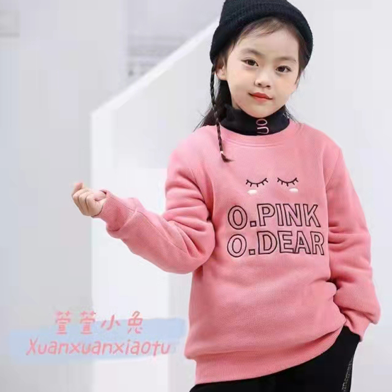 童装冬季女孩卫衣保暖棉袄