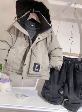 欧恰恰儿童羽绒服冬季新男童时尚洋气百搭加厚保暖羽绒服外套冲锋