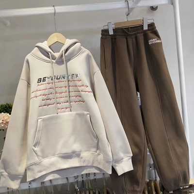 百仕博新款冬季新男童中大童青少年洋气带帽加绒卫衣休闲运动上衣