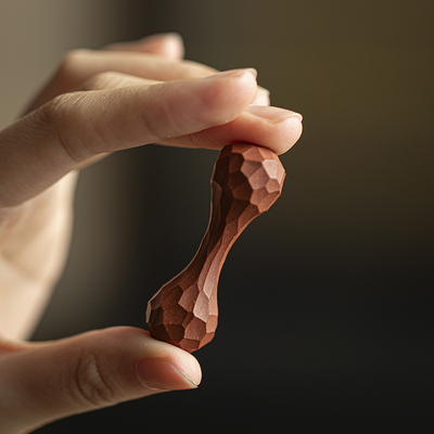 宜兴原矿紫砂宝乐珠笔搁创意手工茶宠摆件茶道配件毛笔搁置笔架子