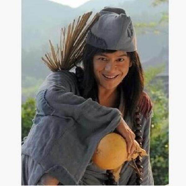 古装济公和尚服装 外套帽子葫芦扇子佛珠全套装电视剧乞丐补丁服