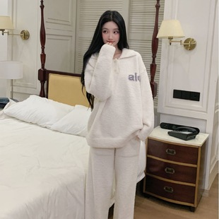 睡衣家居服 RE宽松套头毛衣翻领长袖 禾莳  2025秋冬休闲百搭新款