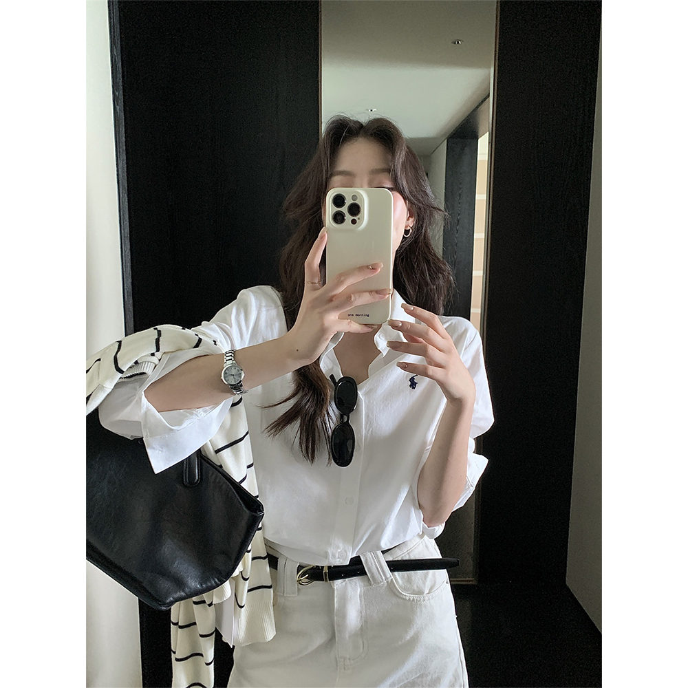 韩系穿搭衬衫女款2025秋