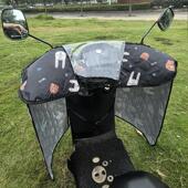 电瓶摩托车前挡风板高清透明防雨罩小型电动车防风罩加厚四季 通用