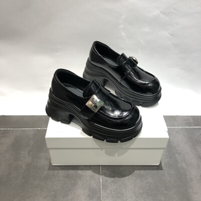 LFR厚底乐福鞋女2025新款英伦风真皮小皮鞋小个子松糕鞋单鞋255