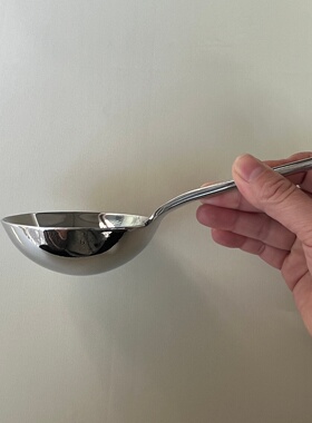 加厚短柄汤壳大圆头勺深口盛汤吃面勺子304不锈钢调羹汤汤匙