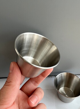 韩式304不锈钢迷你酱料碟沙拉番茄酱汁碟家用调料碟小酒杯咖啡杯