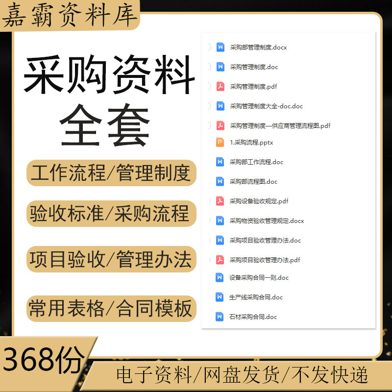 公司企业医院物业工作流程验收标准表格合同工程物资采购管理制度