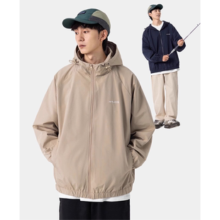 日系连帽工装 休闲夹克男cityboy户外冲锋外套春季