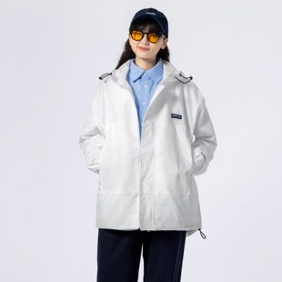 2025春季 防风上衣 日系休闲纯色连帽夹克外套情侣款