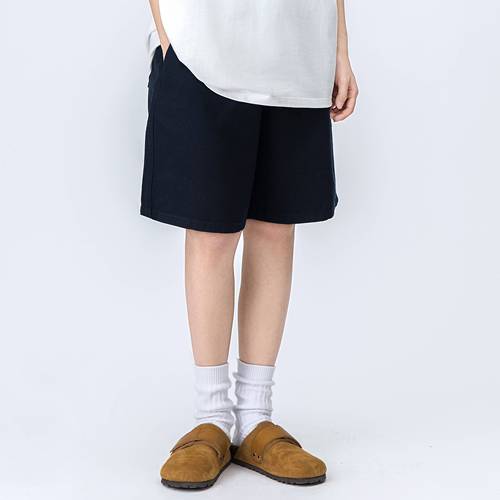 2025夏季新款日系休闲复古纯色工装五分裤短裤男女同款