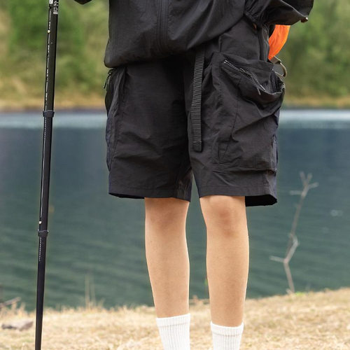 夏季新款户外休闲机能工装五分裤男登山直筒短裤