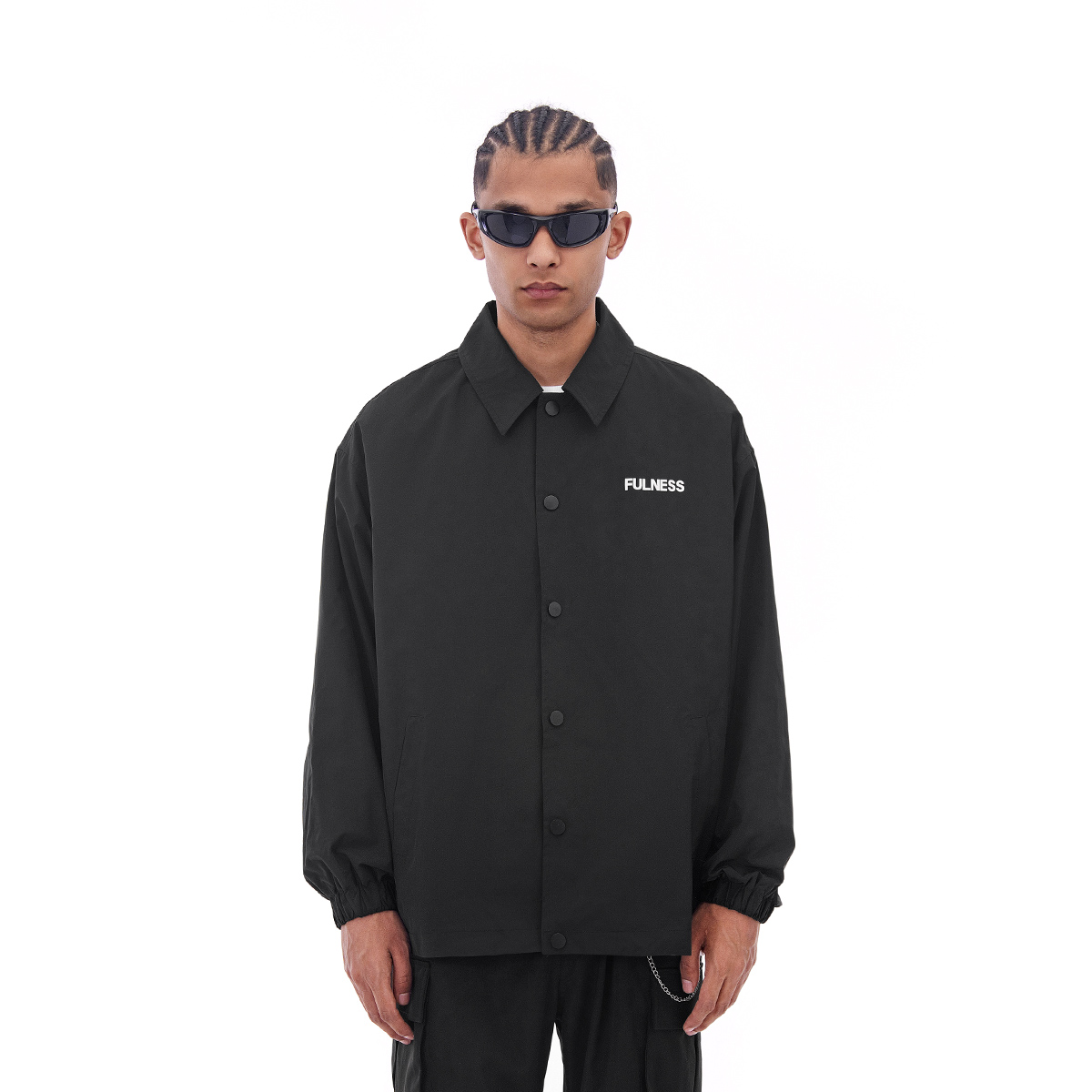 字母印花休闲教练夹克外套