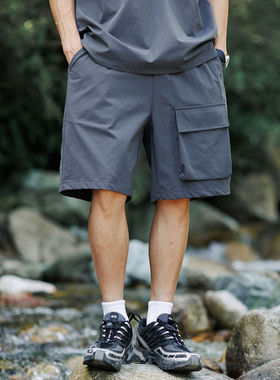 男女同款夏季短裤户外机能工装裤大口袋透气潮